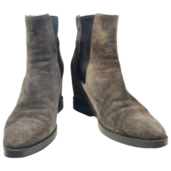 ASH Gong Bistro Suede Leather Wedge Chelsea Boots Women's Size EUR‎ 36 - Picture 2 of 16